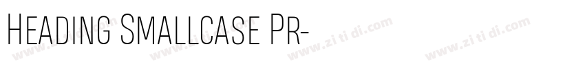 Heading Smallcase Pr字体转换 Heading Smallcase Pr字体转换